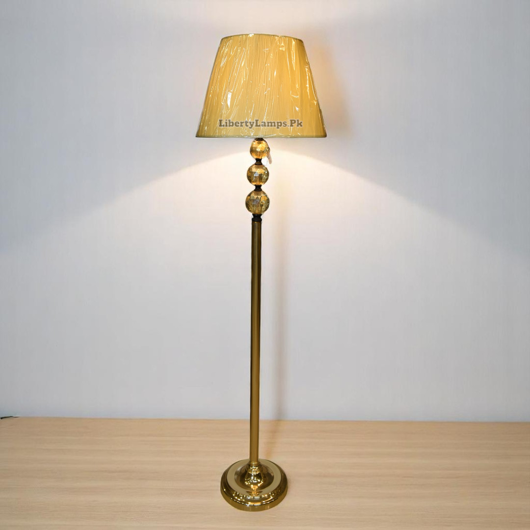 💡 3 Crystal Ball Golden Floor Lamp (Single) 💡