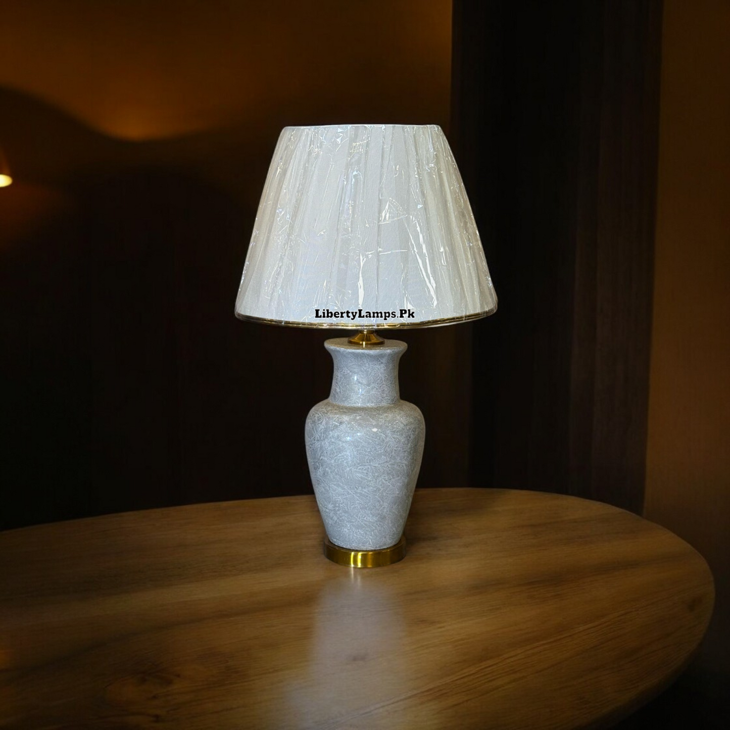 Elegant 27-Inch Textured White Ceramic Table Lamp (Pair) ๐กโจ