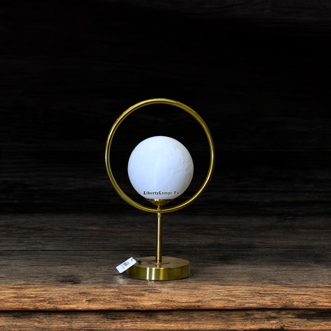 Ethereal Metal Table Lamp with Moonlight Glow (Pair)