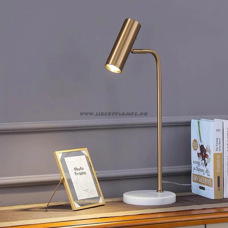 Elegant 21-Inch Metal Study Lamp with Marble Base β¨π