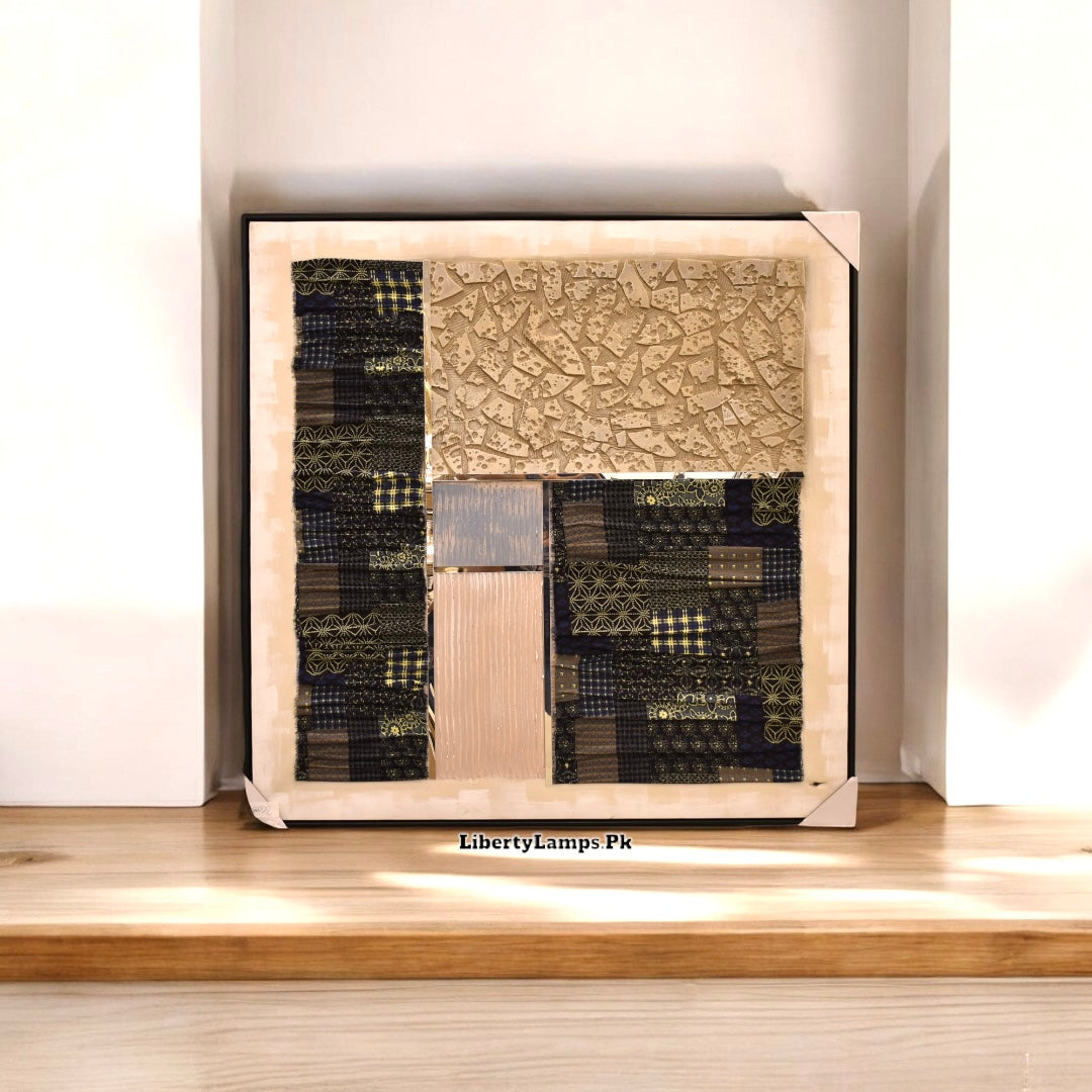Textured 3D Fabric Touch Canvas Painting (36x36 inches)