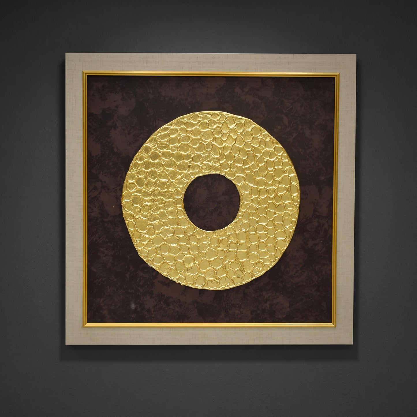 Golden Essence™ – Abstract Gold Leaf Handmade Painting on Canvas