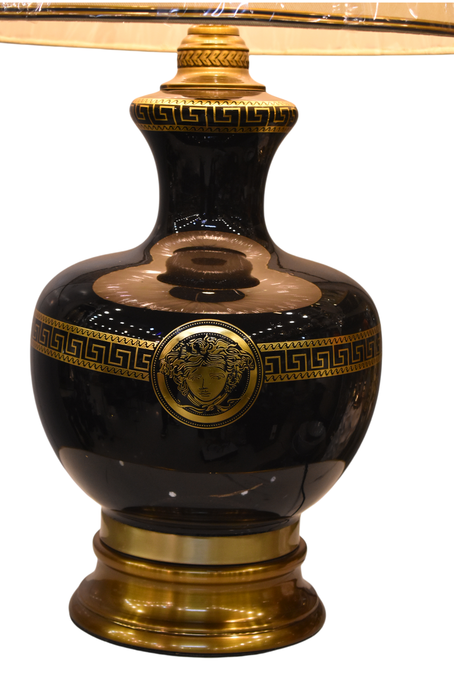 Aurora Print Glass Table Lamp (Pair)