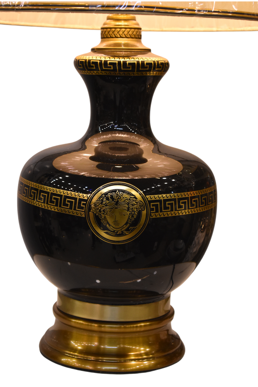 Aurora Print Glass Table Lamp (Pair)