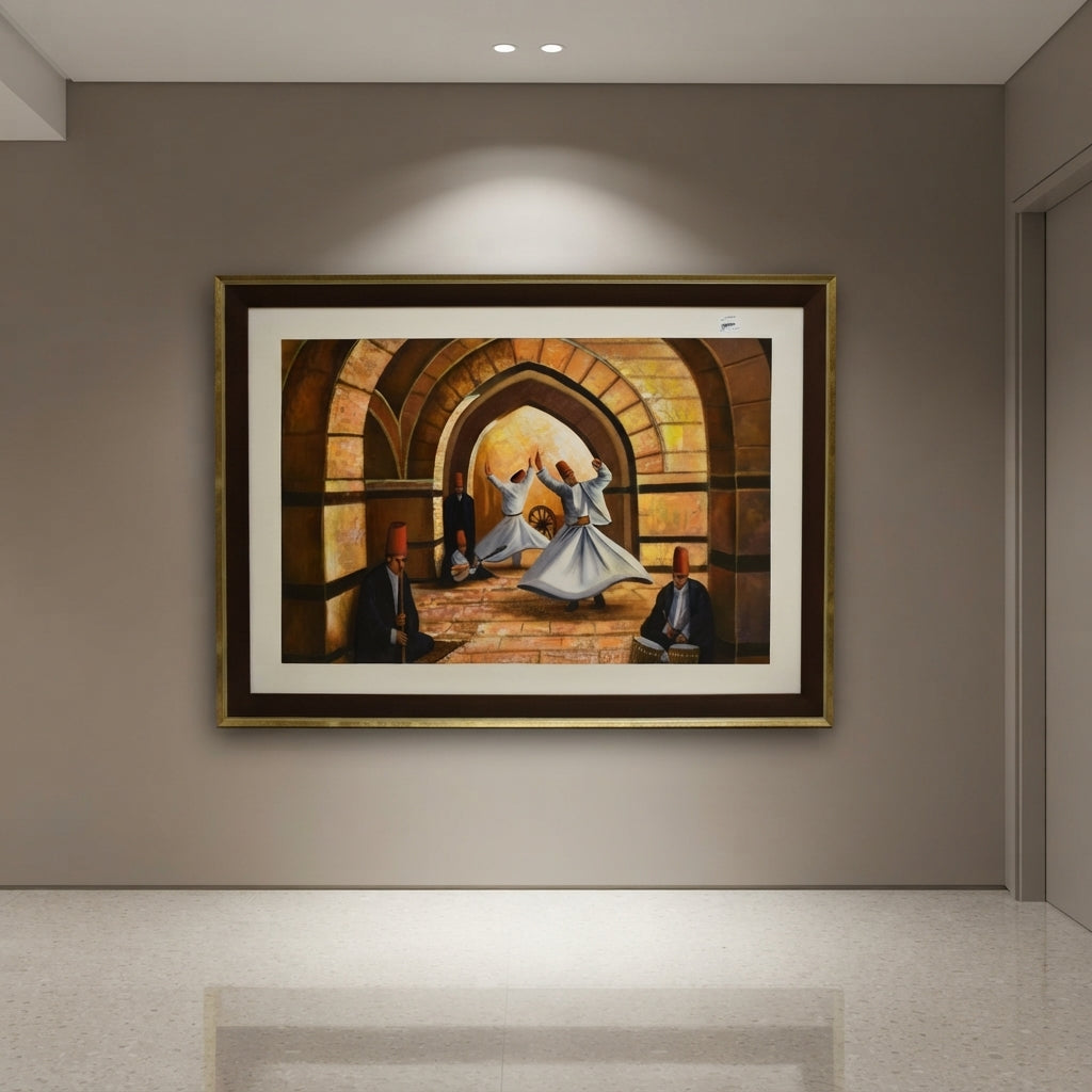 Timeless Sufi Handmade Oil Painting on Canvas