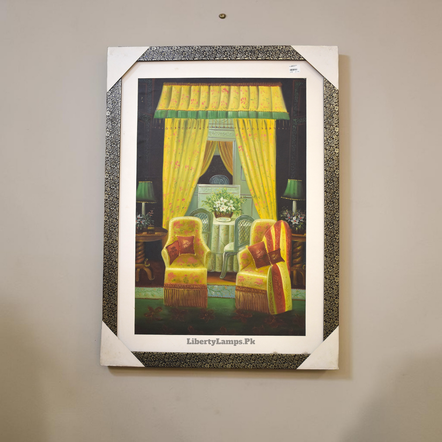 Vintage Elegance™ – Old Interior Oil Painting on Canvas