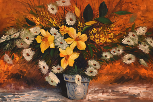 Blooming Elegance – Floral Handmade Oil Painting on Canvas