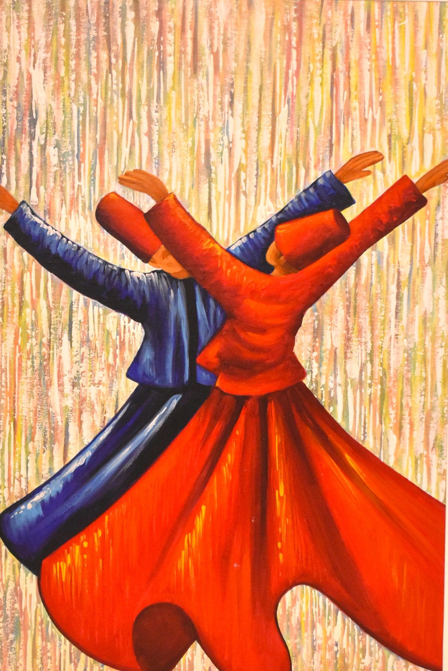 Spiritual Harmony – Sufi Handmade Oil Painting on Canvas