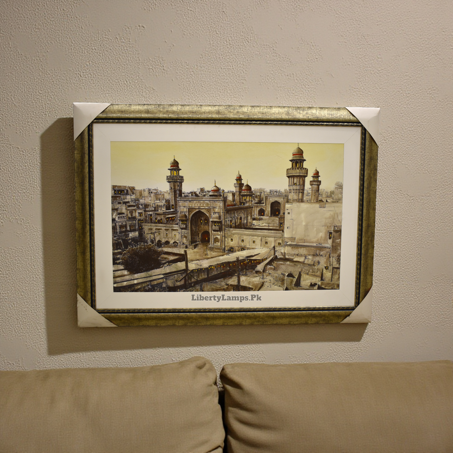 Walled City Echoes™ – Old Lahore Oil Painting on Canvas