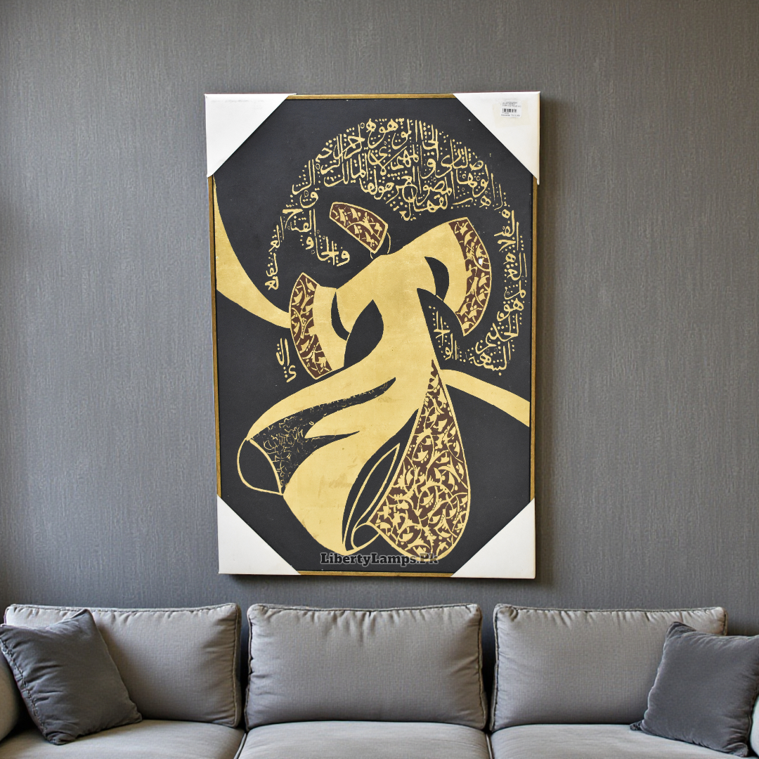 Eternal Faith – Islamic Calligraphy Oil Painting on Canvas (Single)