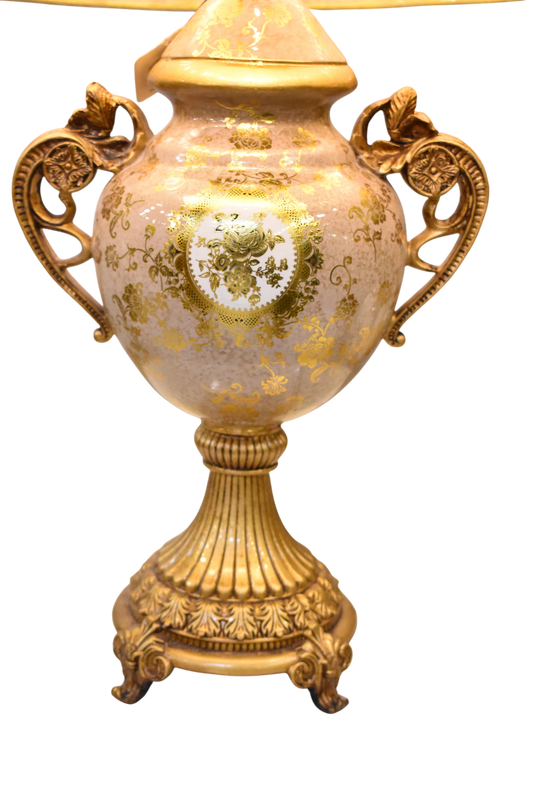 Turkish Beige Gold Table Lamp – Pair of Lamps