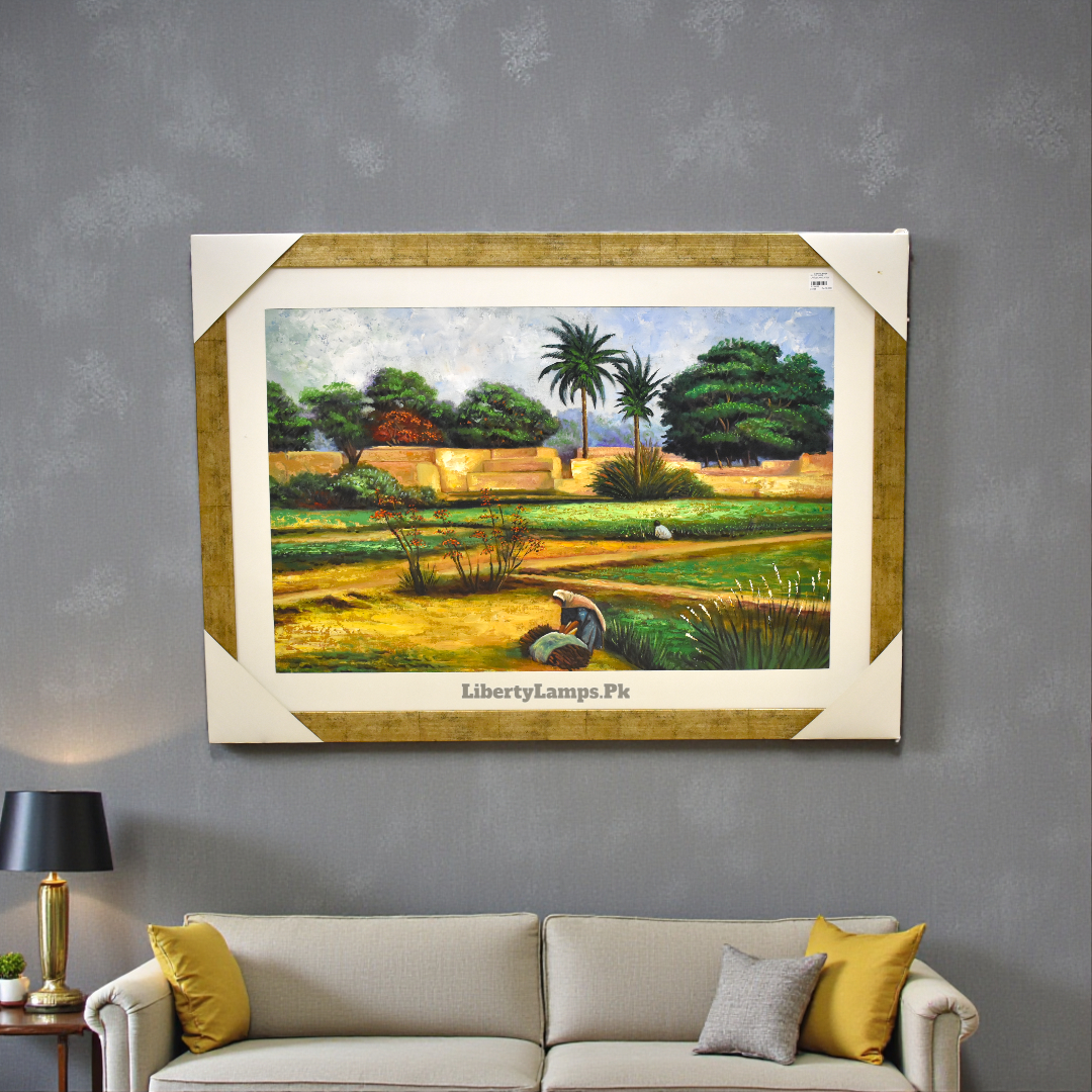 Emerald Vista Landscape Oil Painting (Single)