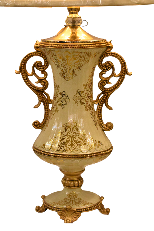 Fishbone Metal Table Lamps – Pair of Lamps