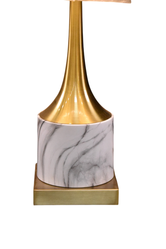 StoneFusion Luxe™ – Metal & Marble Texture Lamp Pair
