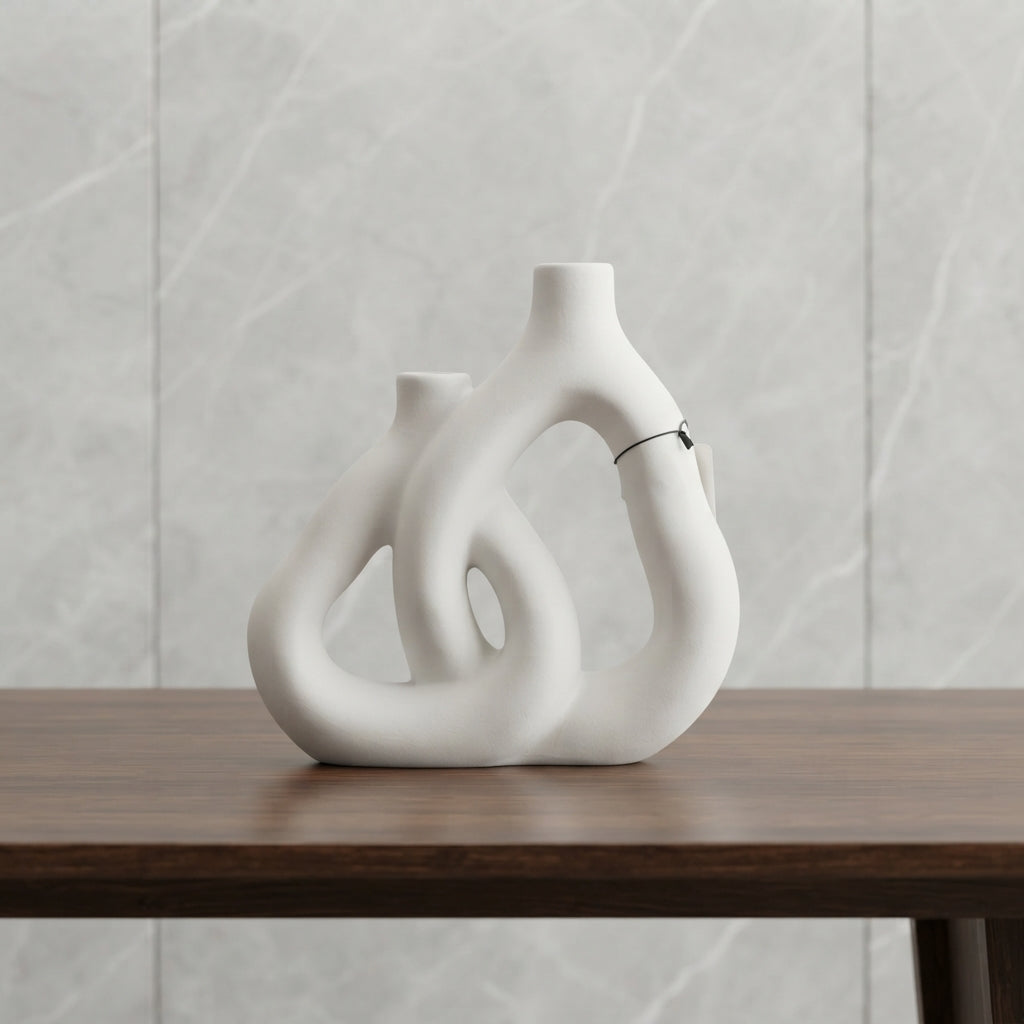 Ivory Elegance™ – White Decorative Vase
