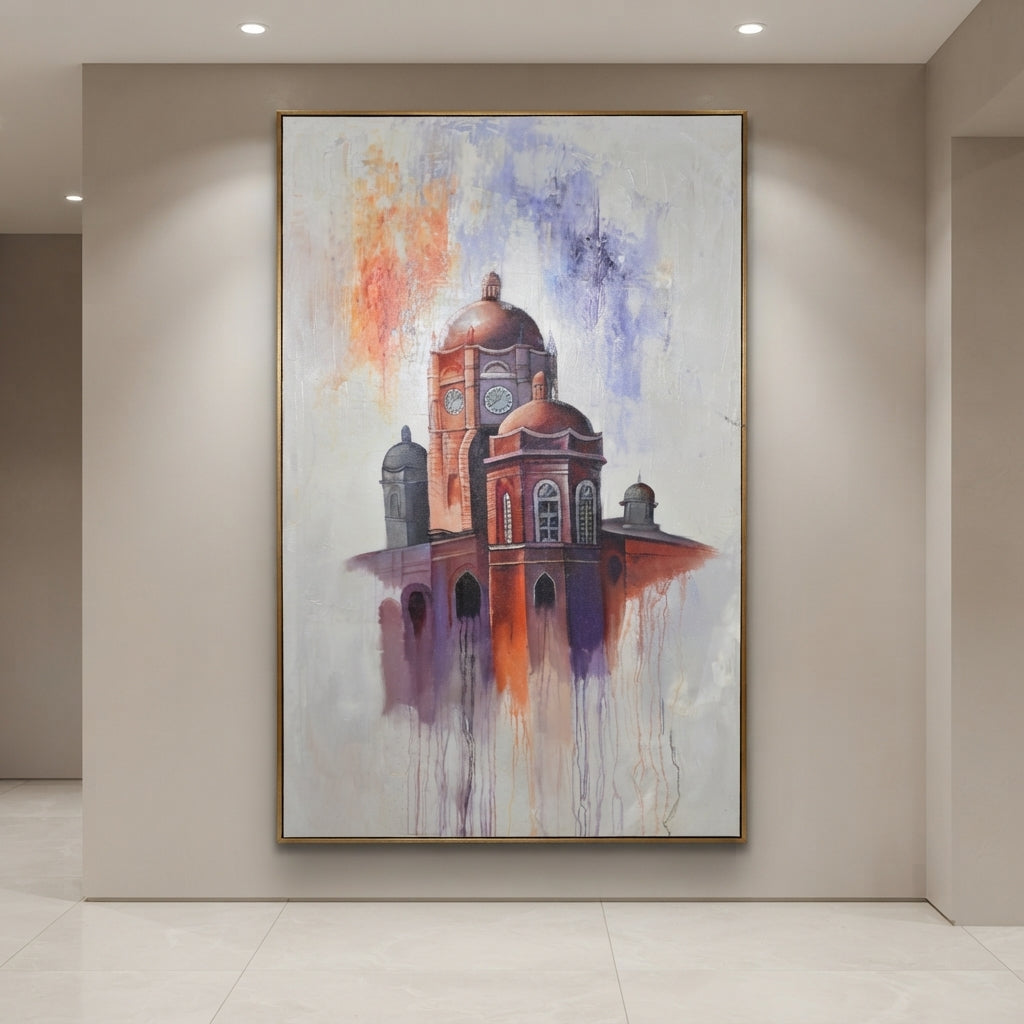 Old City Handmade Oil Painting on Canvas