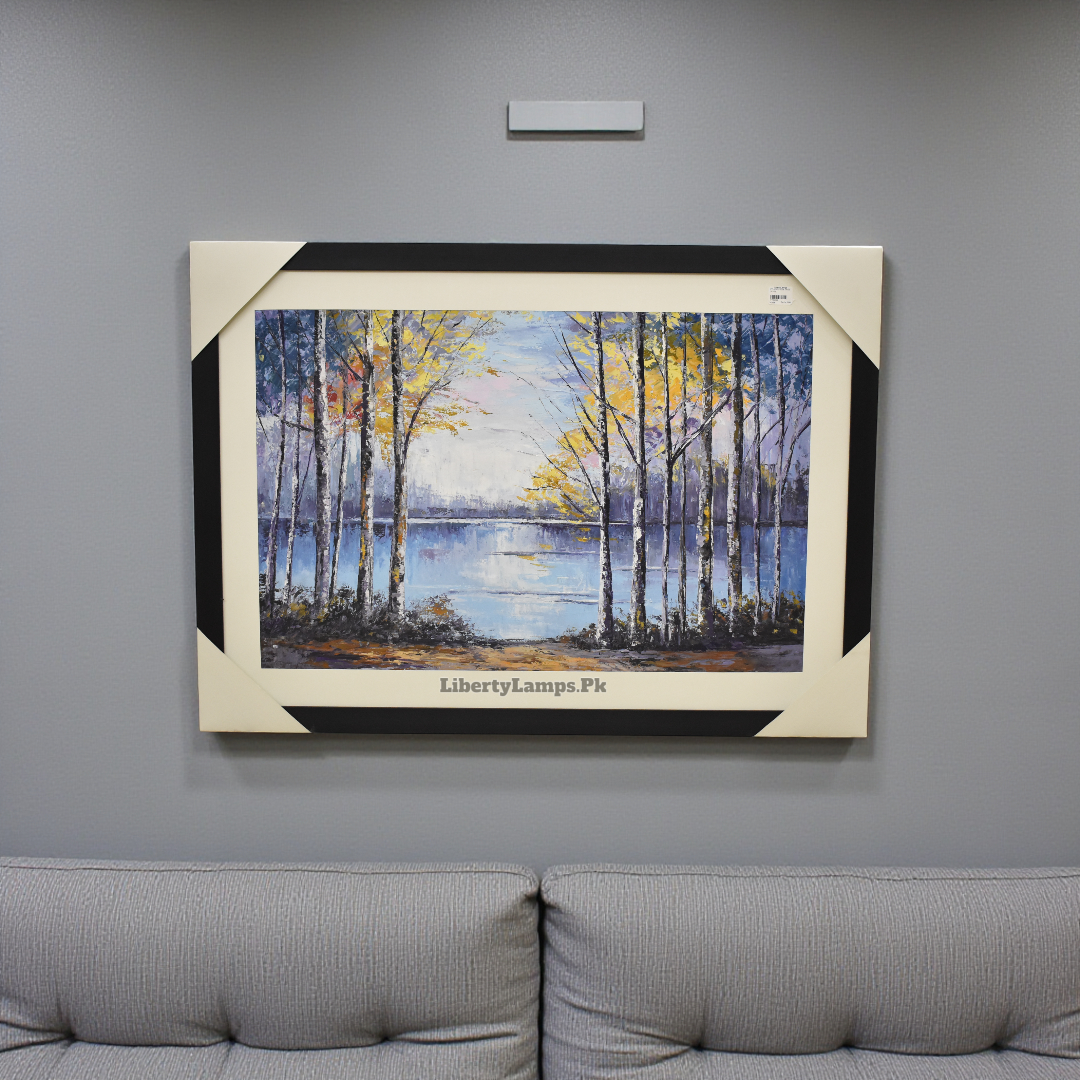 Golden Horizon Landscape Oil Painting (Single)