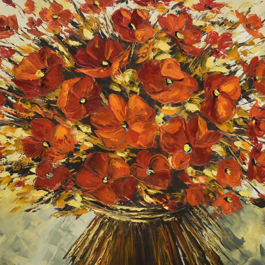 Blooming Harmony™ – Floral Handmade Oil Painting on Canvas