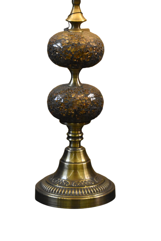 Anatolian Radiance™ – Mosaic Turkish Rust-Colored Lamp Pair (25 Inch Height)