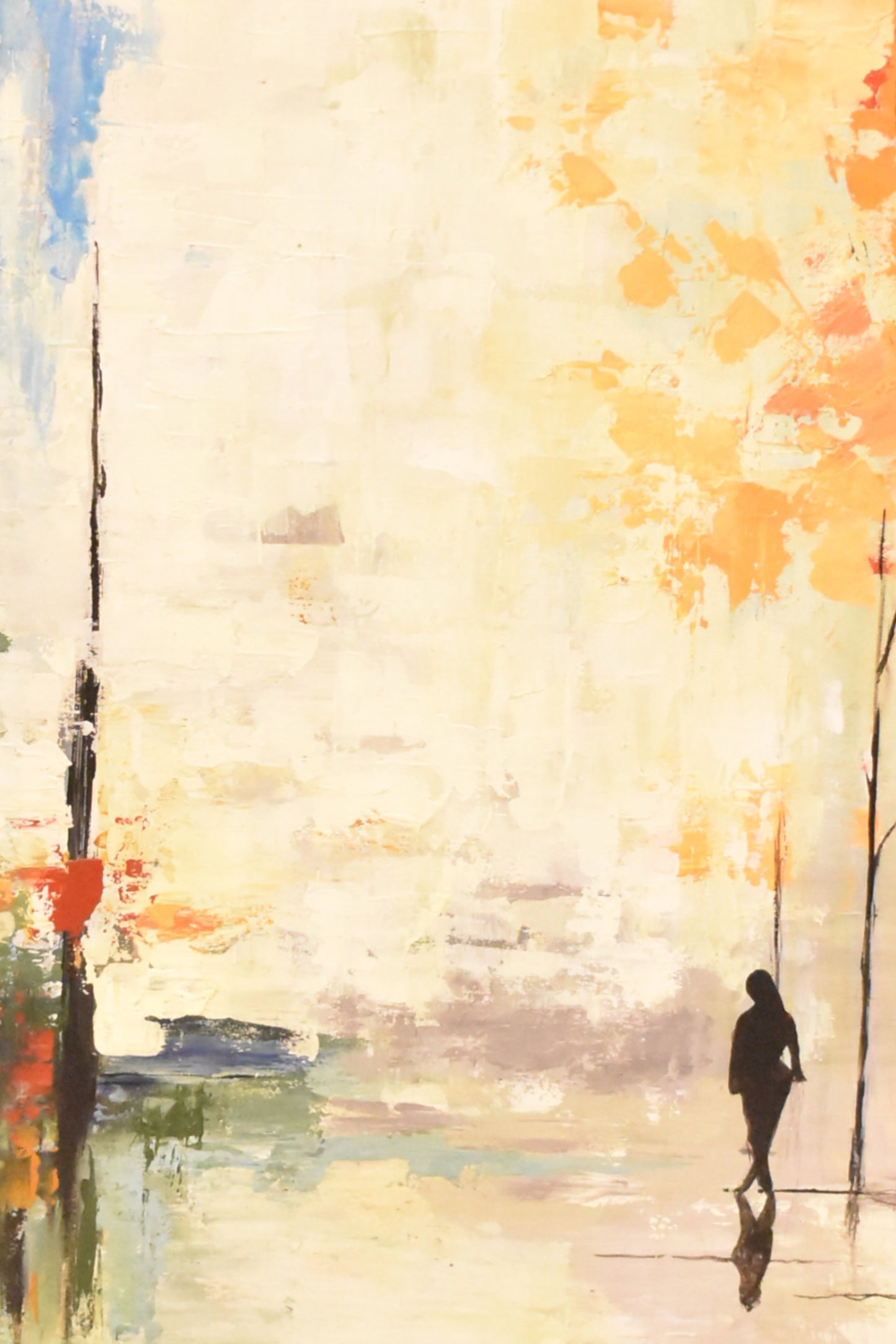 Crimson Motion – Abstract Handmade Oil Painting (Single)