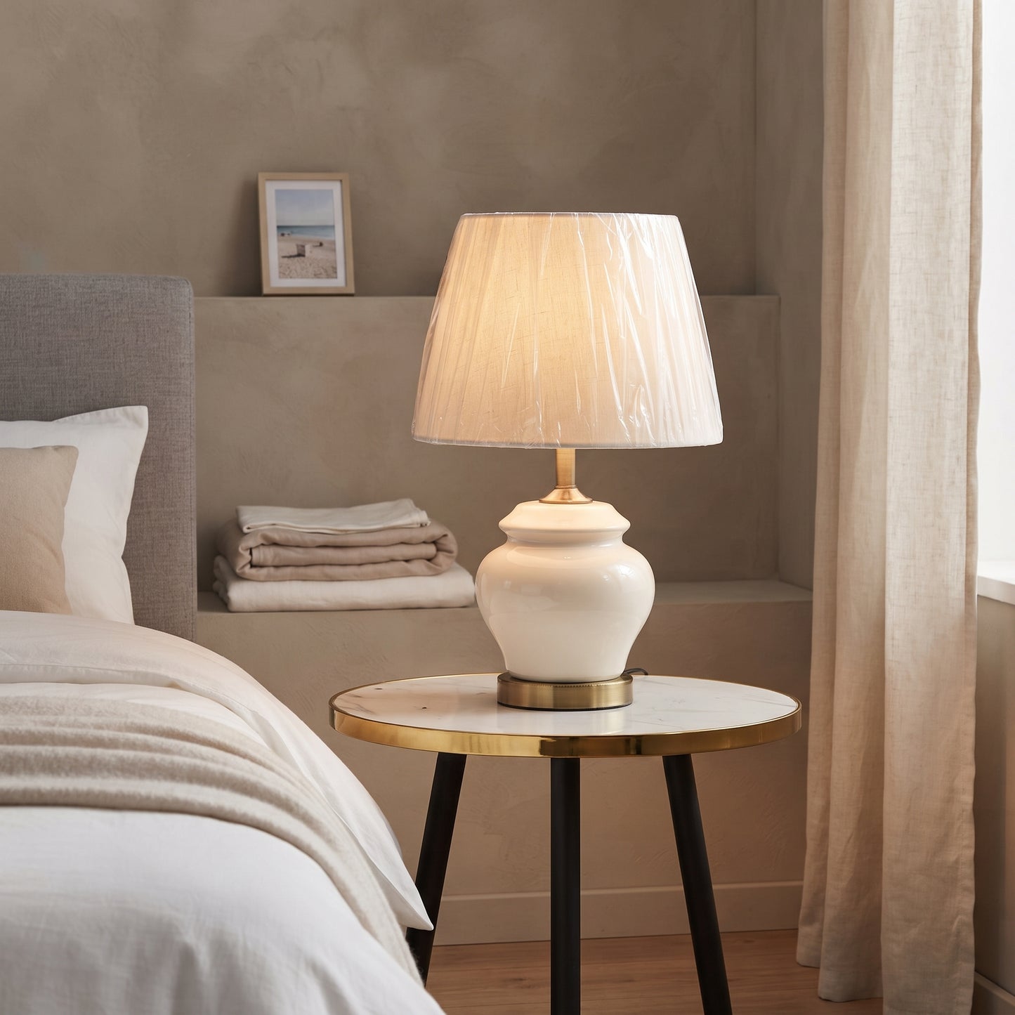 Snow Pearl™ – White Porcelain Lamp Pair (20 Inch Height)