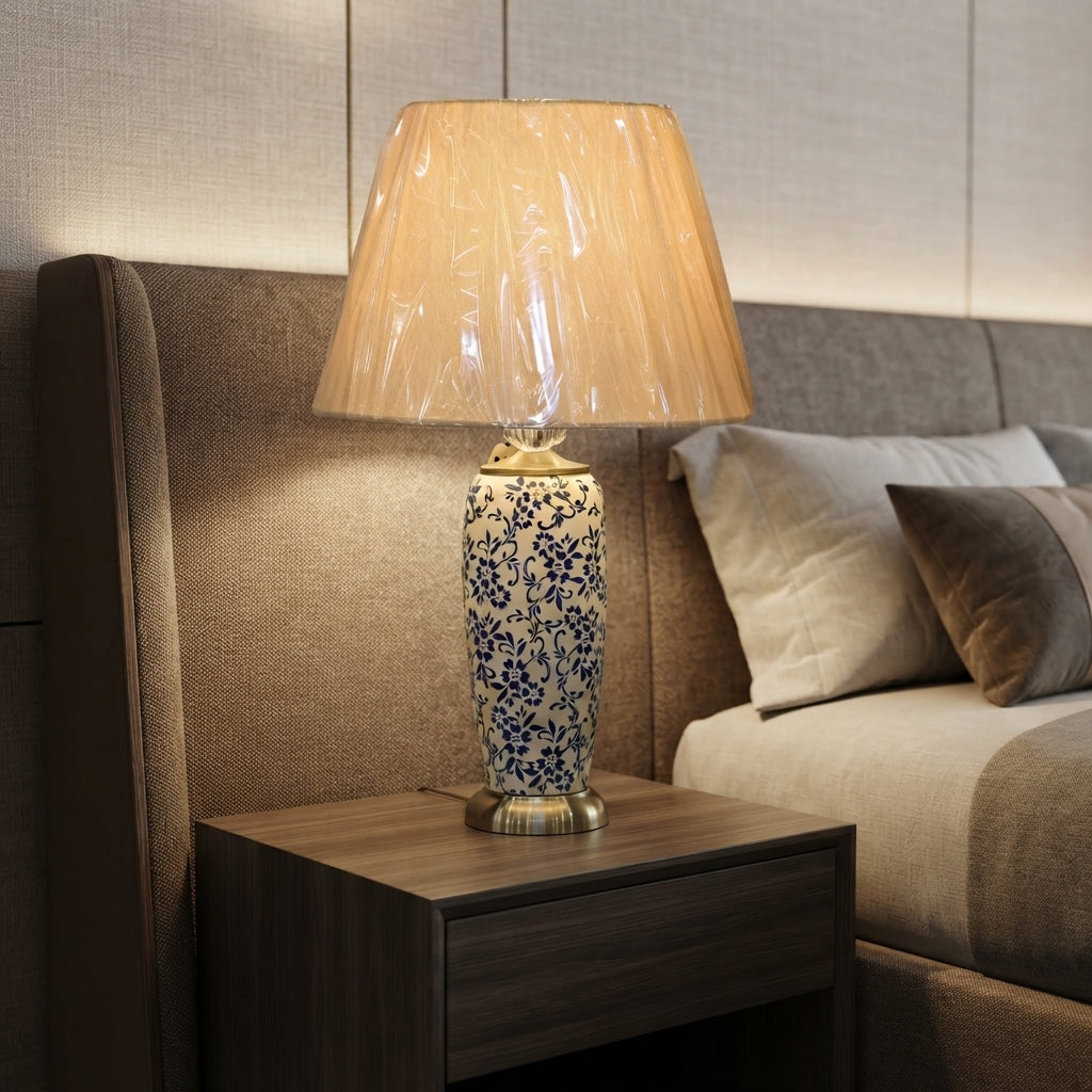 Porcelain Pottery Lamp – Pair