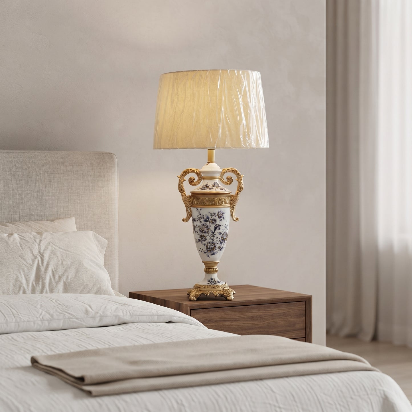 Anatolian Radiance™ – Turkish Fish Bone Lamp Pair (25 Inch Height)