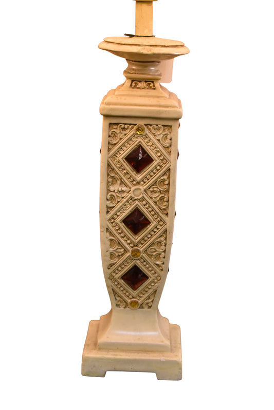 Off White Ryzen Table Lamp – 26 Inch ( Pair )