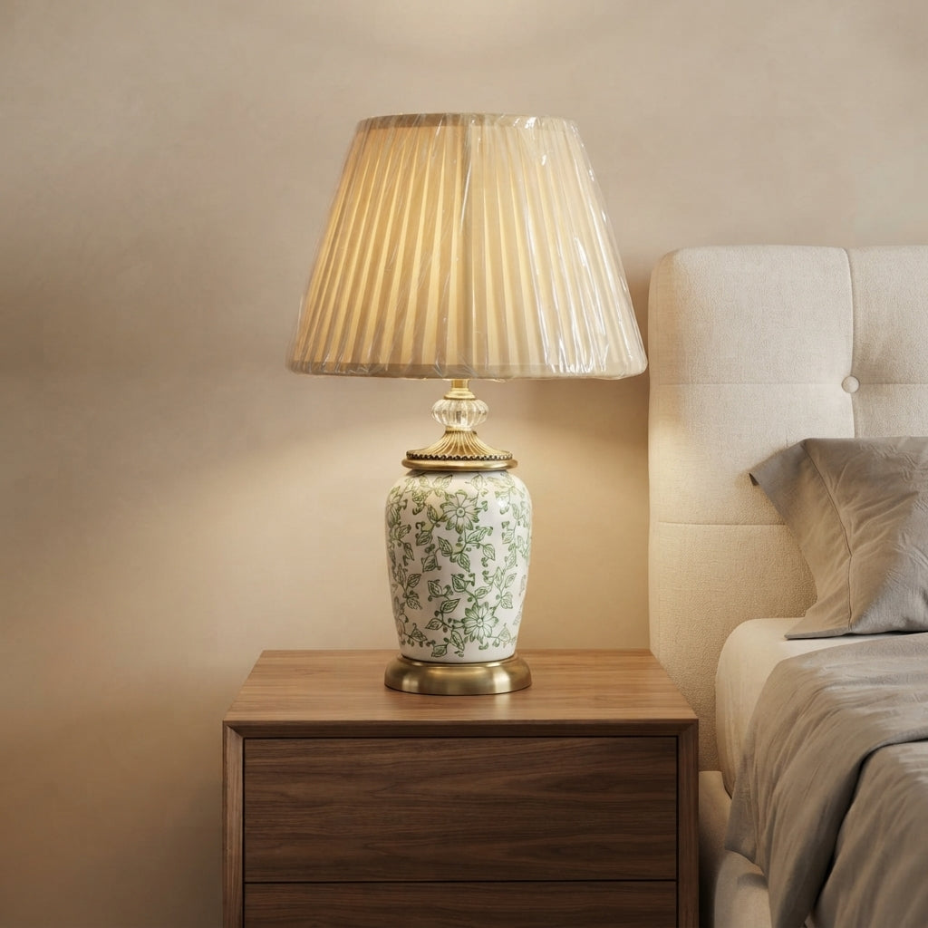 Porcelain Pottery Lamp – Pair