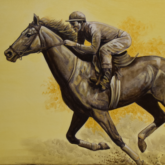 Equestrian Valor™ – Horse Polo Handmade Oil Painting on Canvas