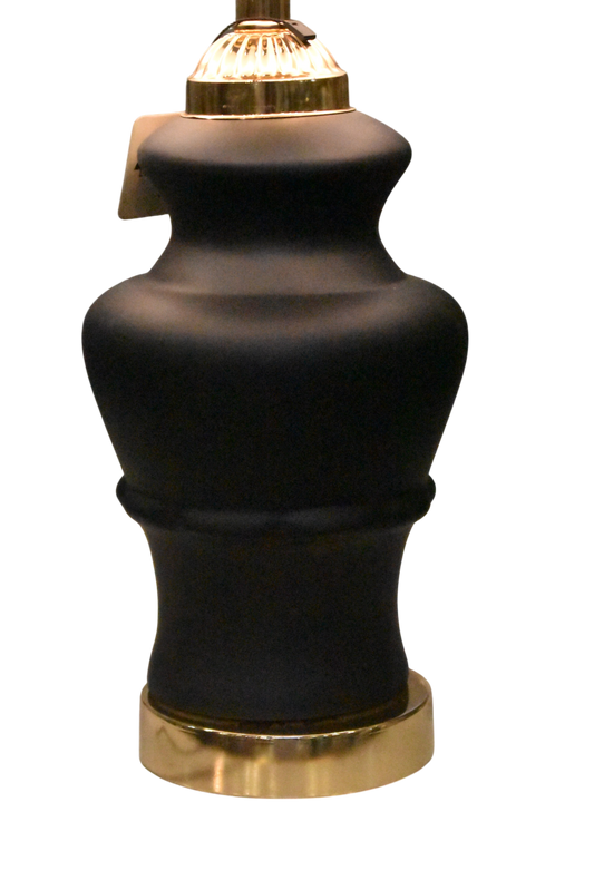 Midnight Elegance™ – Black Porcelain Lamp Pair