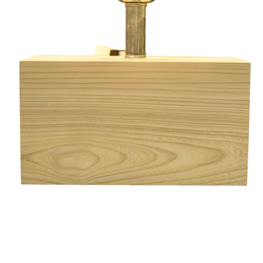 Timber Elegance Wooden Table Lamp (Pair)