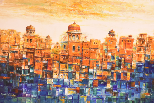 Timeless Heritage – Old City Handmade Oil Painting on Canvas