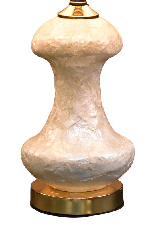 Pearl Aura™ – White Mother-of-Pearl Lamp Pair