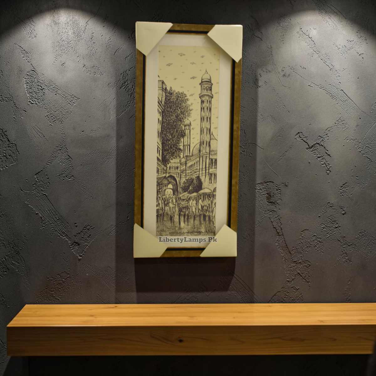 Timeless Old City Handmade Black & White Sketch