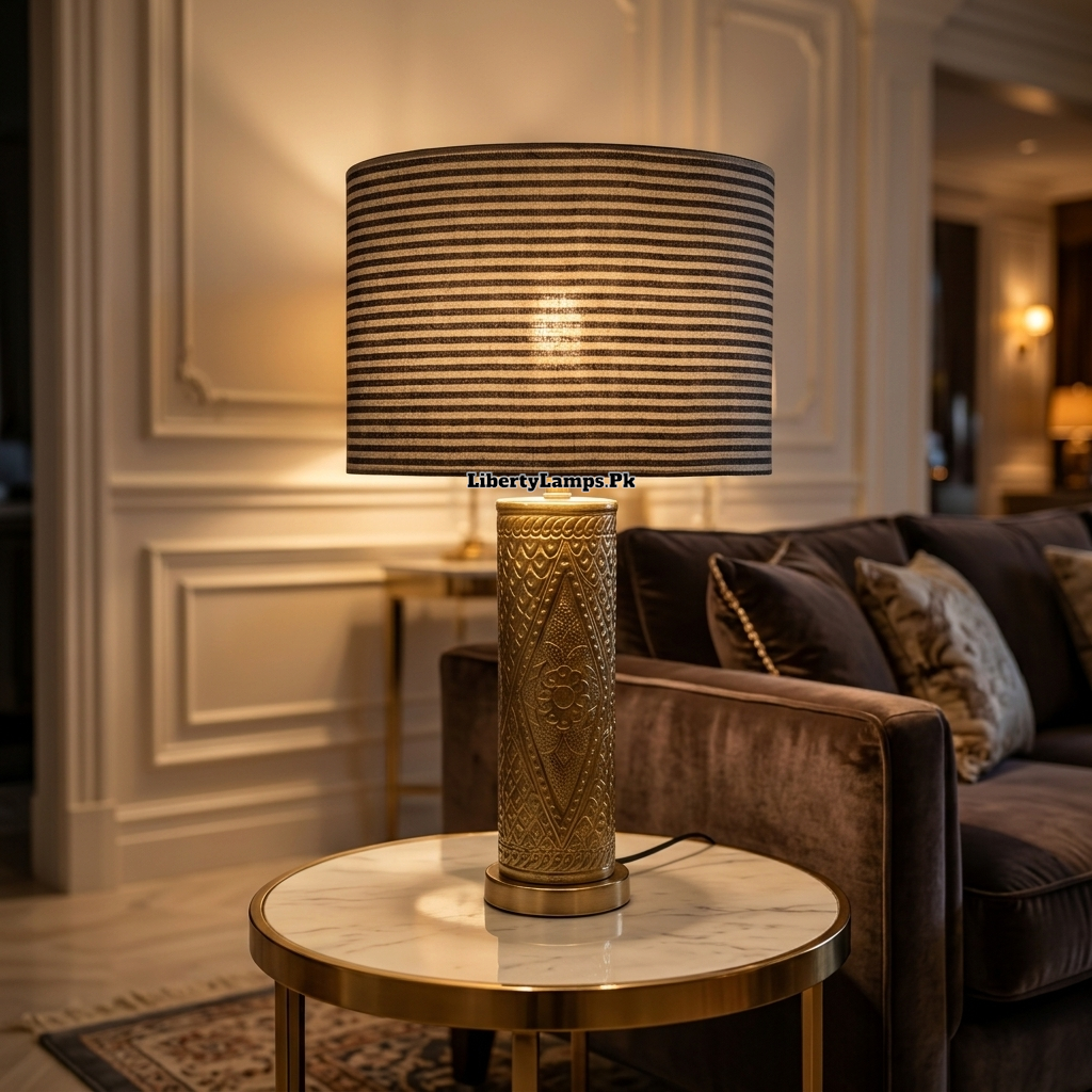 Brass Royale – Premium Pure Brass Table Lamp Pair