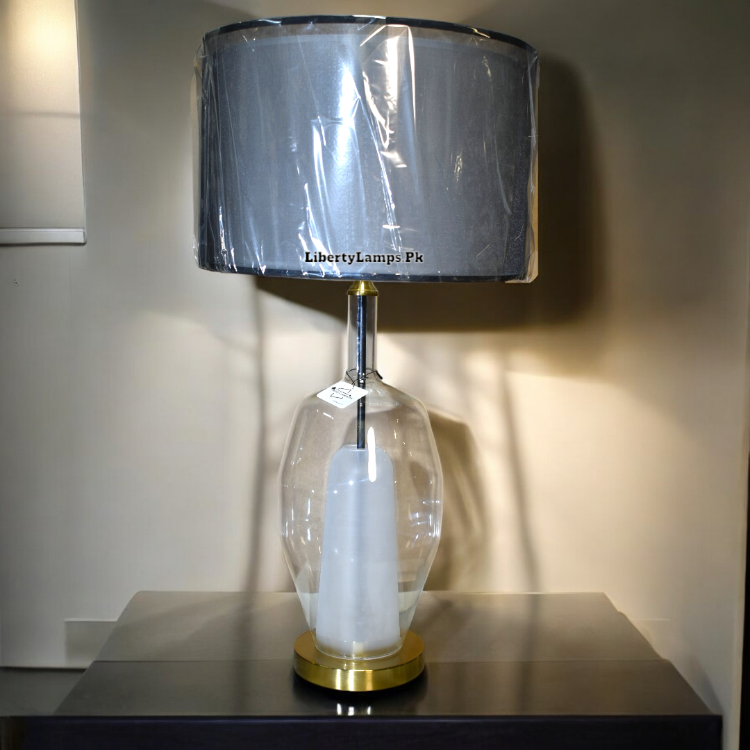 Grand Double-Light Glass Table Lamp (Pair)