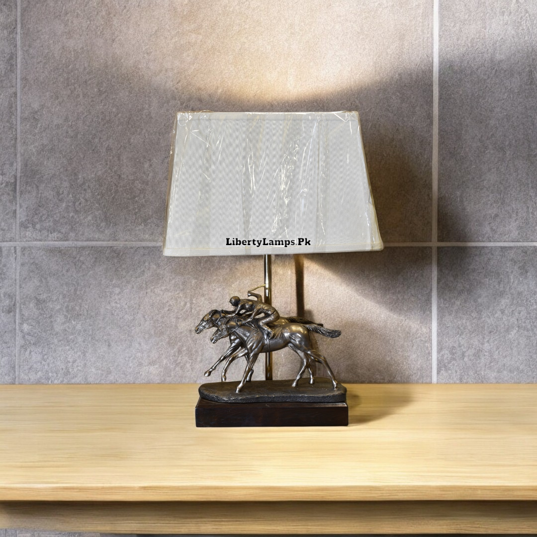 Regal Horse Resin Table Lamp β Artistic Elegance (Pair)