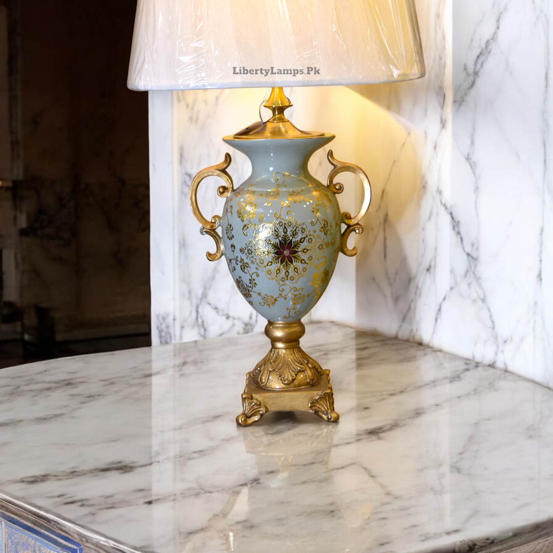 Aqua Grace Resin Lamp β Elegant Fish Bone Design (Pair)