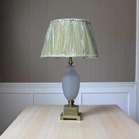 ✨ White Candy Frosted Glass Table Lamps – Double Light System (Pair)