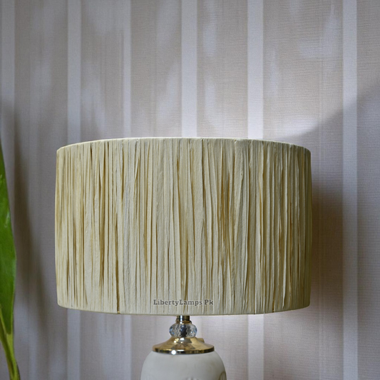 Cane Table Lamps with Imported Handmade Cane Shades (Pair)