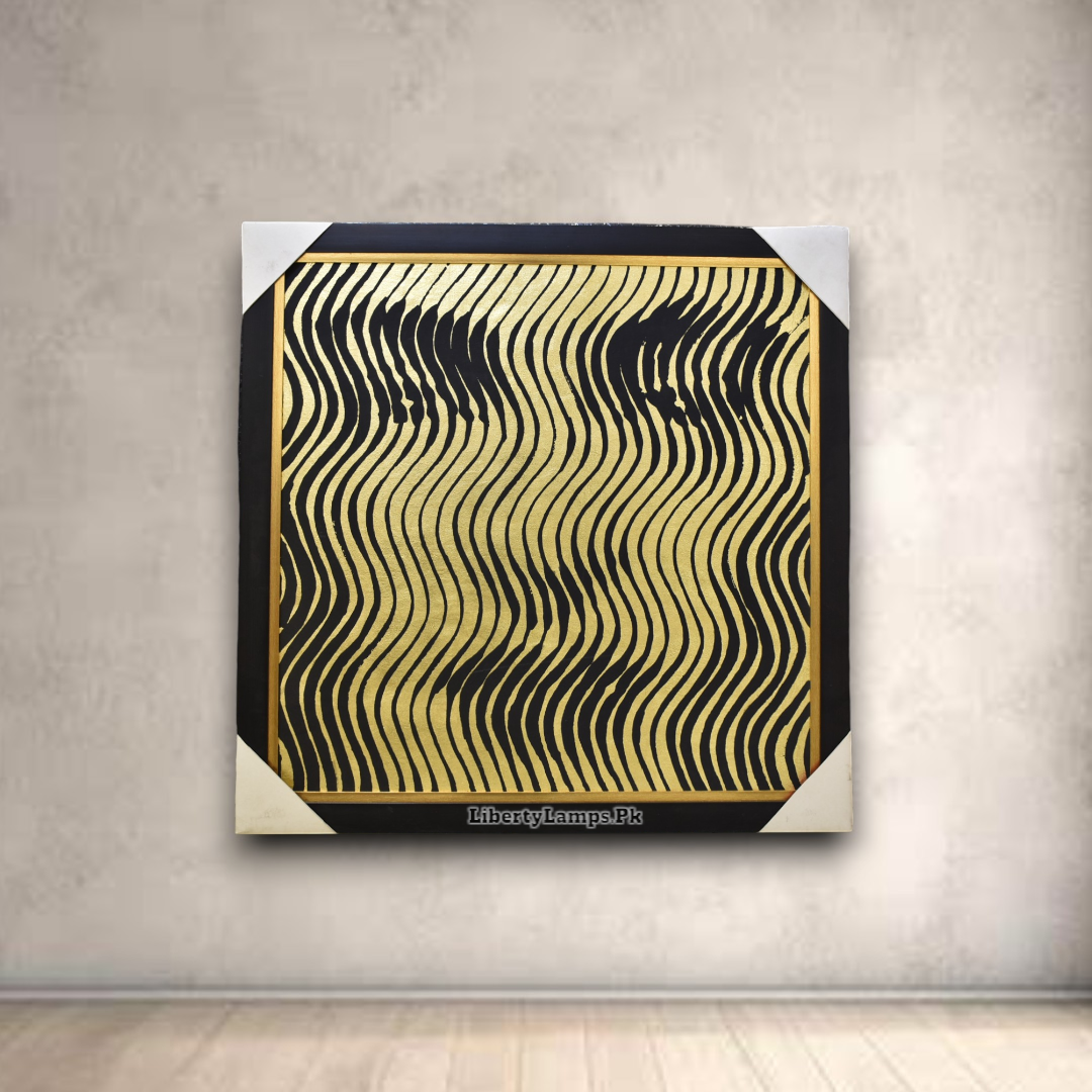 Artistic Face Goldleaf 3D Painting – Handmade 39x39 Inch (Single)