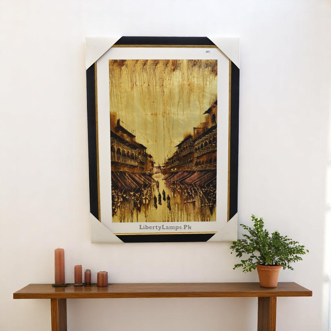 π Golden Legacy β Heritage Cityscape on Gold Leaf (Single)