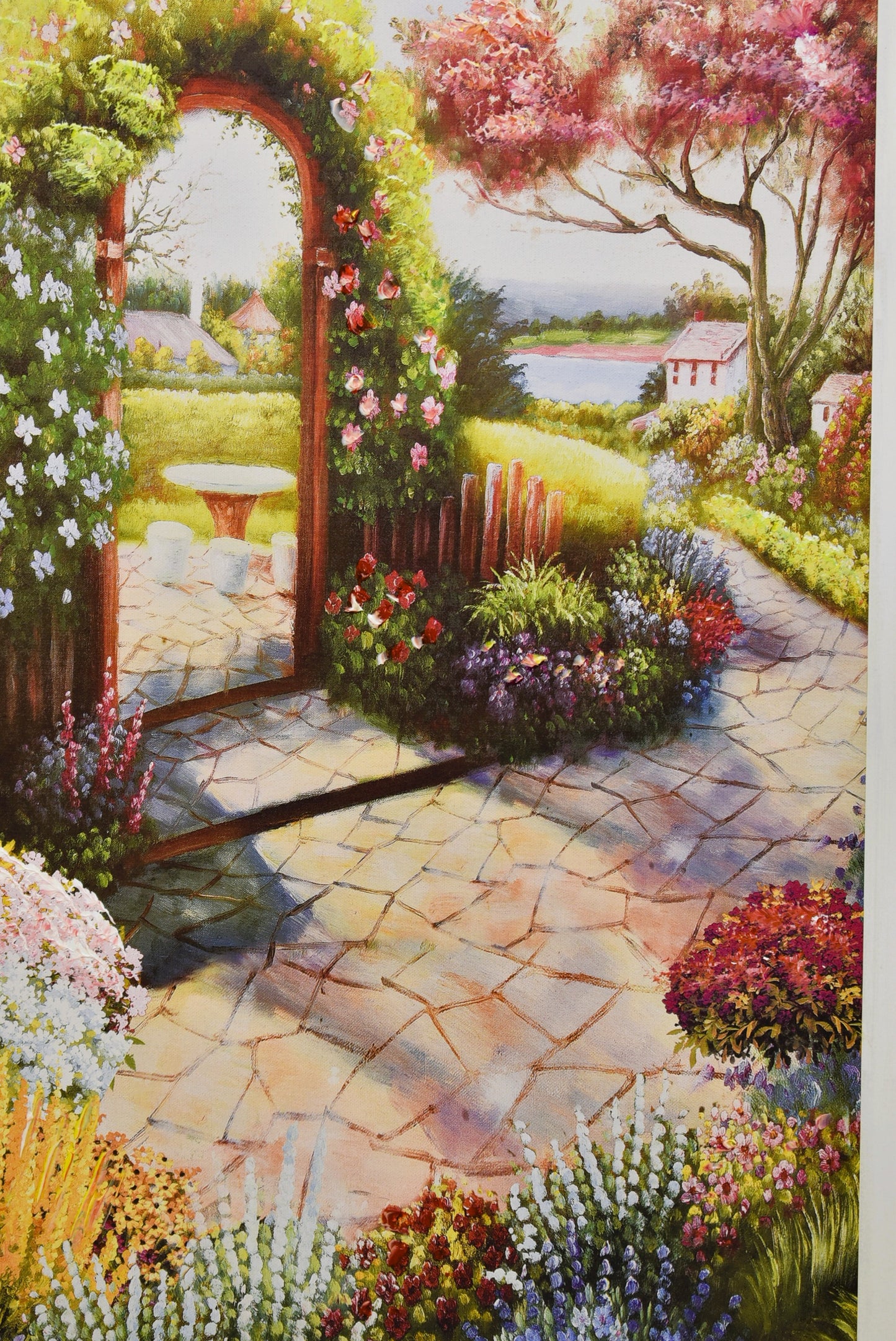 πΈ Blooming Horizons β Landscape Floral Oil Painting (Single)