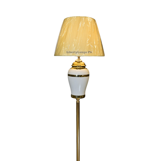 💡 Porcelain White Candy & Gold Floor Lamp (Single) 💡