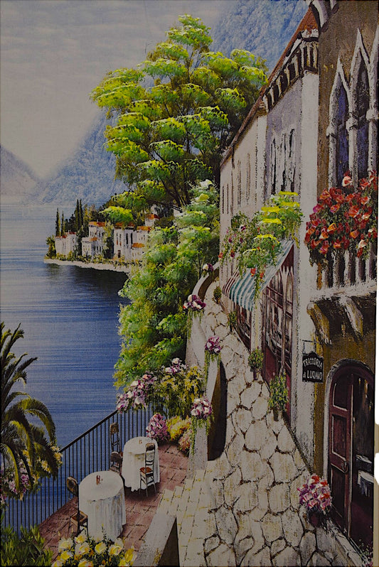 🌄 Tranquil Horizons – Framed Landscape Oil Painting on Canvas (Single) 🌄