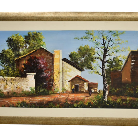 🌄 Cultural Horizons – Landscape Oil Painting on Canvas (Single)