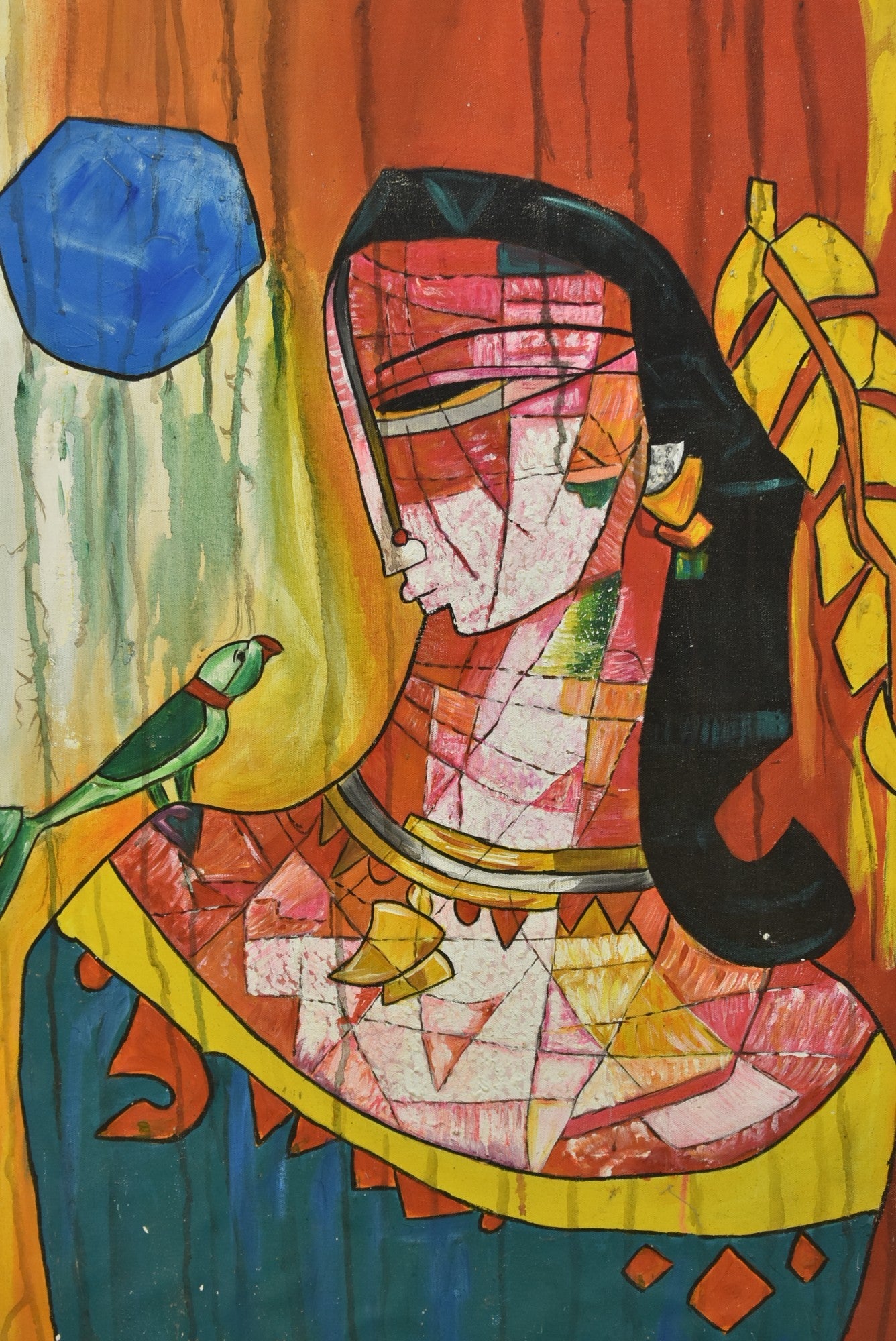 π¨ Veiled Motion β Abstract Figure Oil Painting (Single)