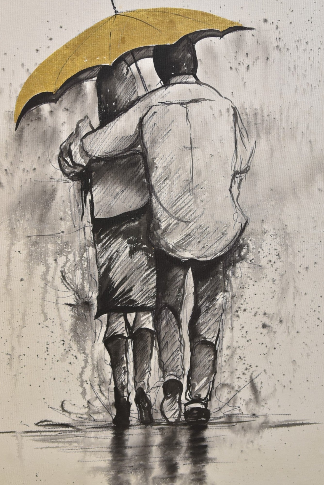 🎨 Radiant Drift – Abstract Oil Painting (Single)