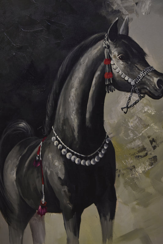 🐎 Majestic Motion – Horse Oil Painting –